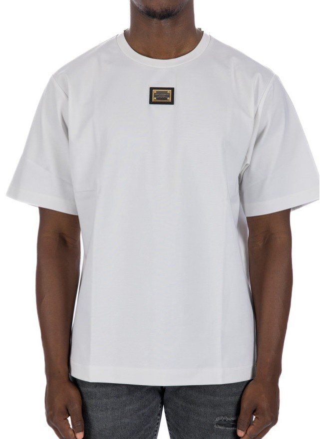 Dolce & Gabbana Logo Plaque T-Shirt — White — 3