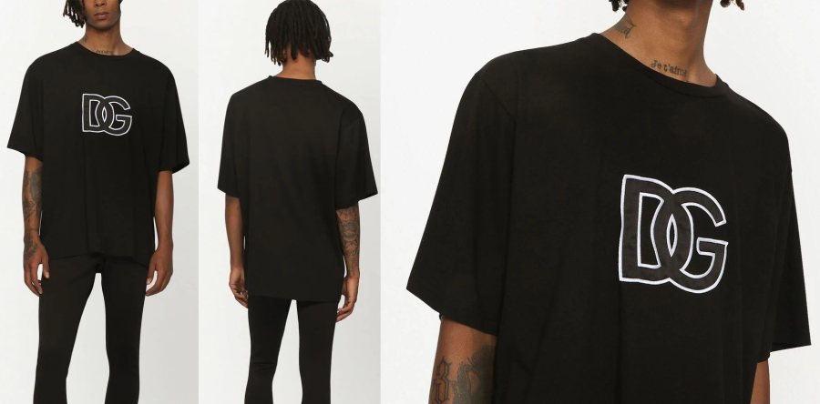Dolce & Gabbana DG Logo T-Shirt — Black — 5