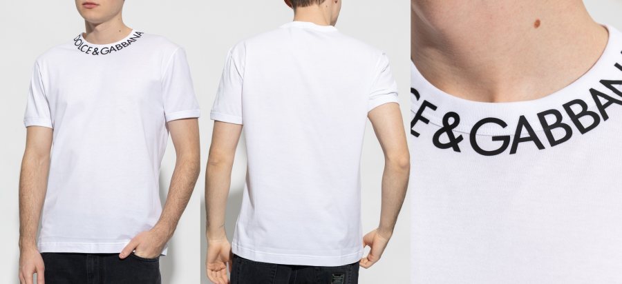 Dolce & Gabbana Logo Print T-Shirt — White — 2