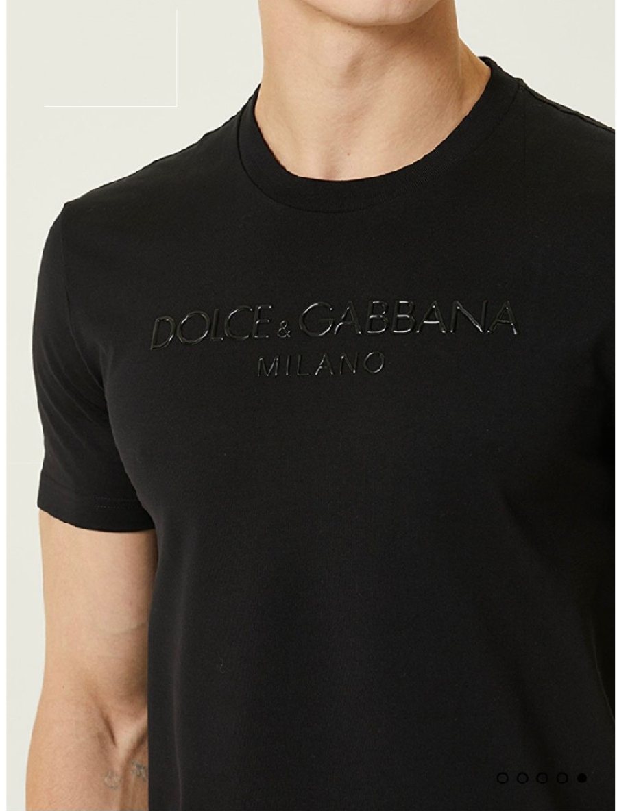 Dolce & Gabbana Tonal Logo T-Shirt — Black — 3