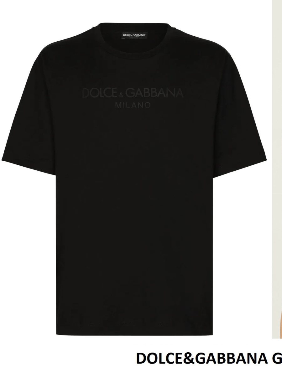 Dolce & Gabbana Tonal Logo T-Shirt — Black — 4