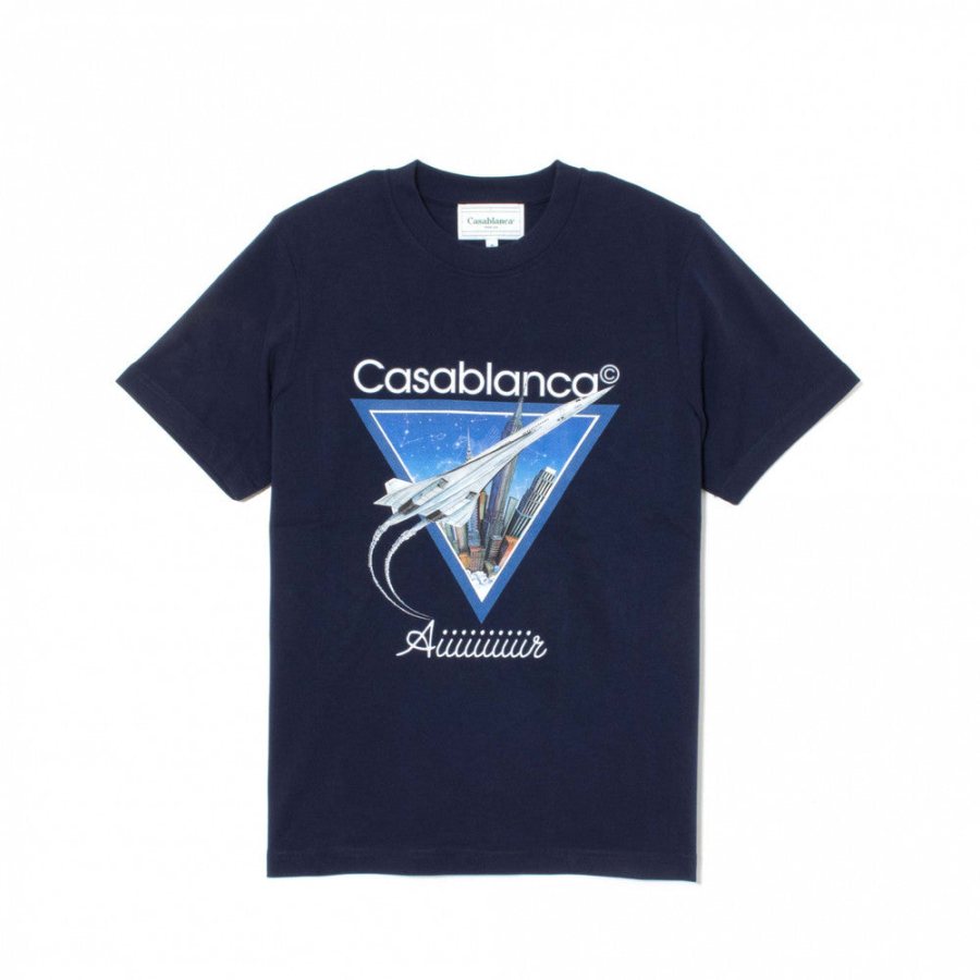 Casablanca AIIIIIR T-Shirt — Navy