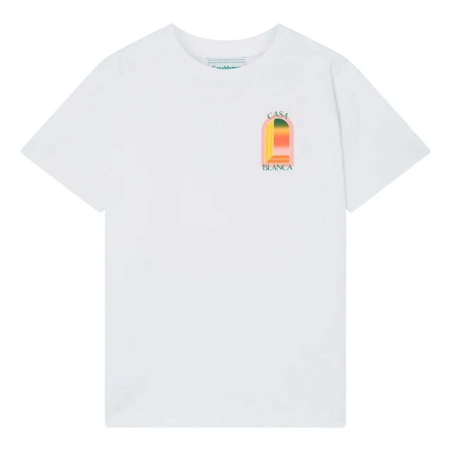 Casablanca Gradient Arch Logo T-Shirt — White