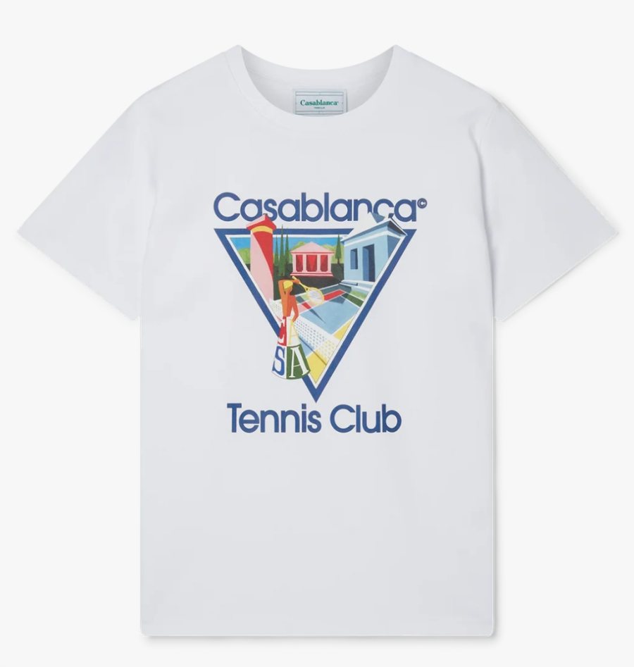 Casablanca Joueuse Organic Cotton T-Shirt — White