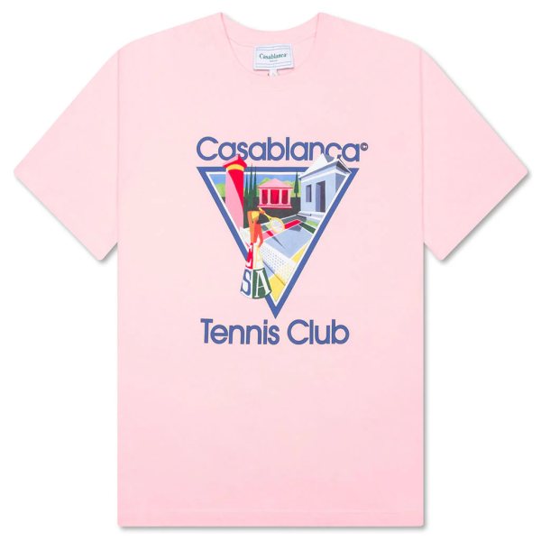 Casablanca La Joueuse Jersey T-Shirt — Pink