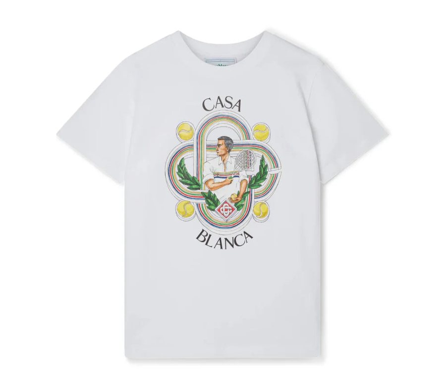 Casablanca Le Joueur Printed T-Shirt — White