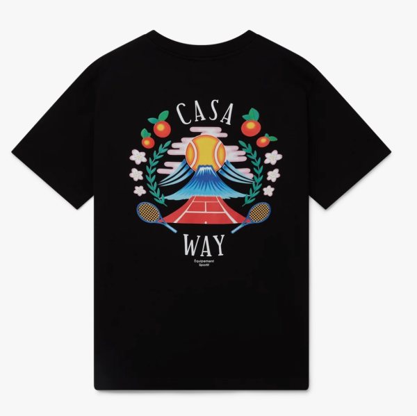 Casablanca Way Mountain T-Shirt — Black