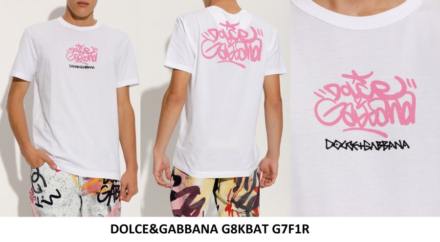 Dolce & Gabbana Graffiti Logo T-Shirt — White