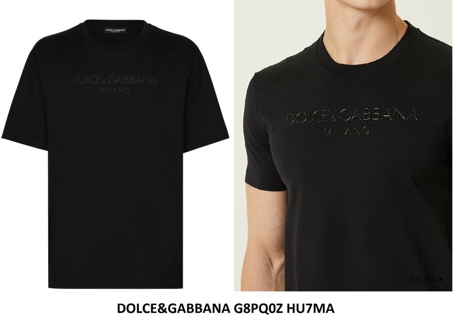 Dolce & Gabbana Tonal Logo T-Shirt — Black — 2