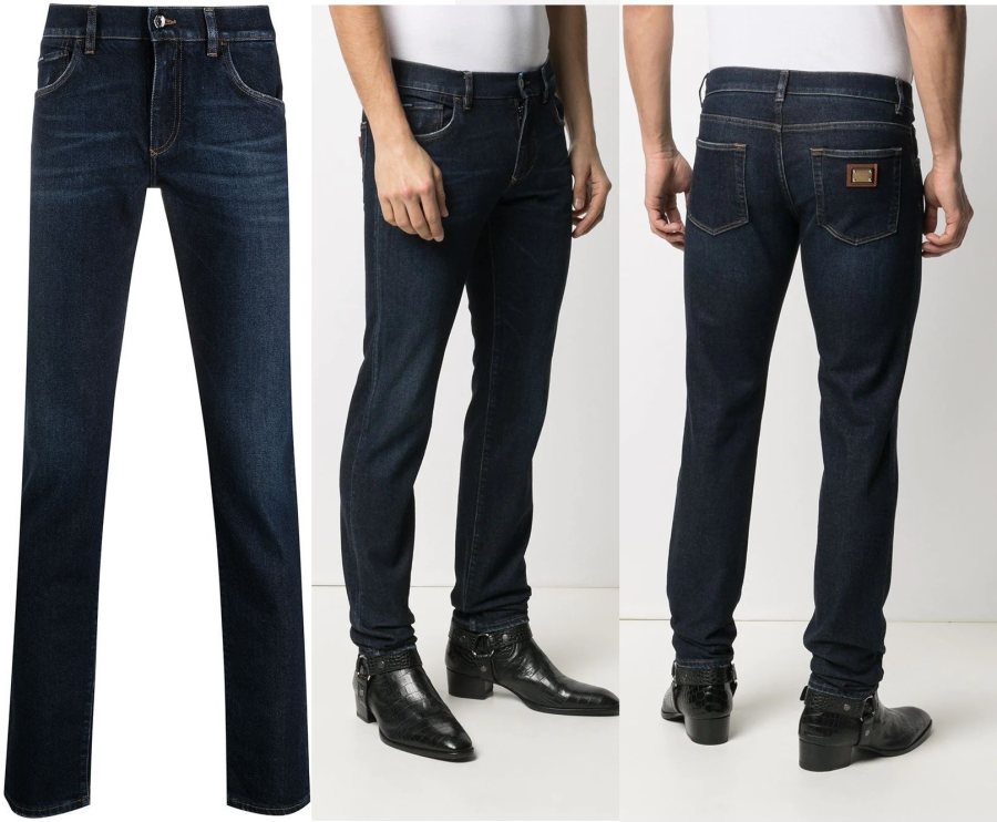Dolce & Gabbana Slim Fit Jeans — Dark Rinse — 4