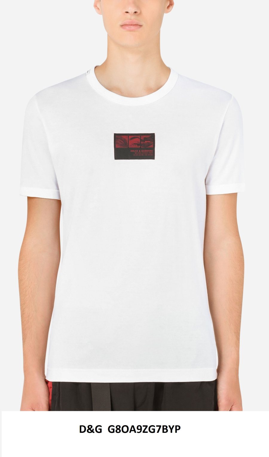 Dolce & Gabbana Logo Patch T-Shirt — White