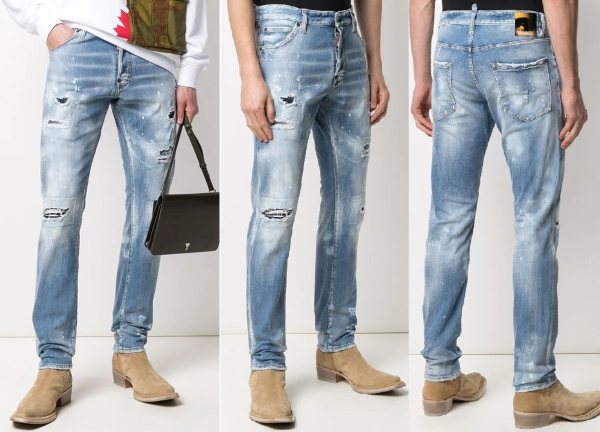 DSQUARED2 Distressed Jeans — S74LB0978