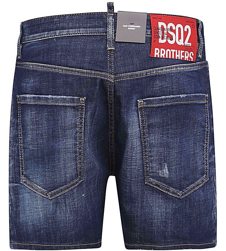 DSQUARED2 Distressed Denim Jeansshorts — S74MU0682 — 4