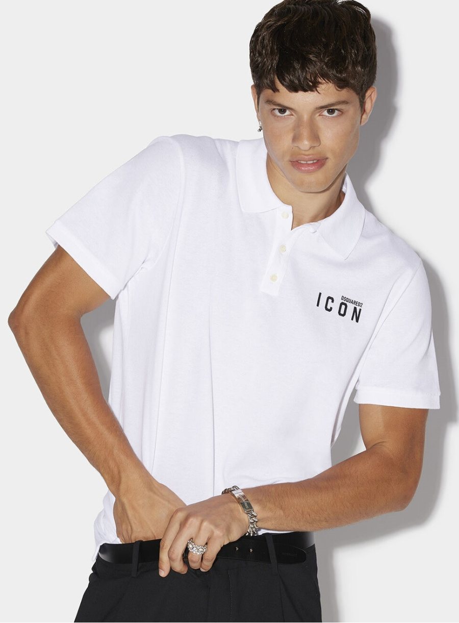 DSQUARED2 Tipped Poloshirt — S79GL0001S-M — 2