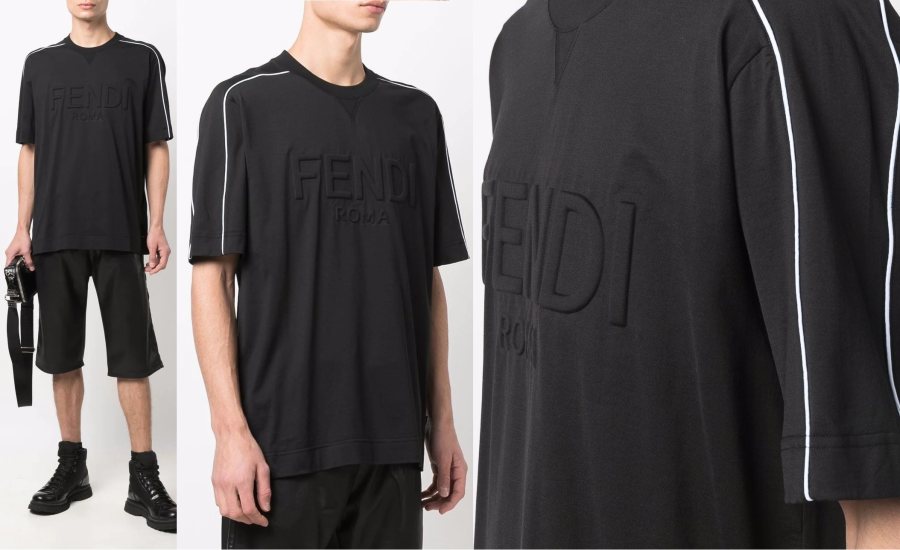 Fendi FF T-Shirt, Black — FY1100AI7F — 3