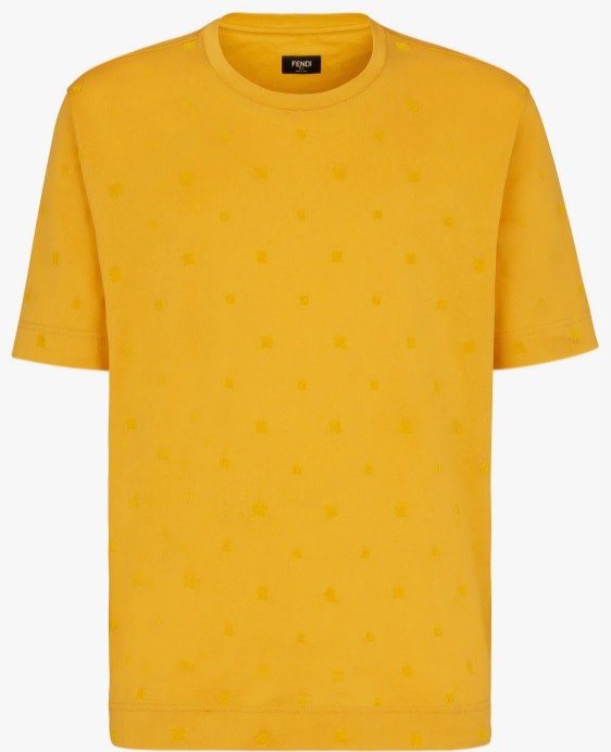 Fendi T-Shirt, Yellow — FY0936AITZF0745