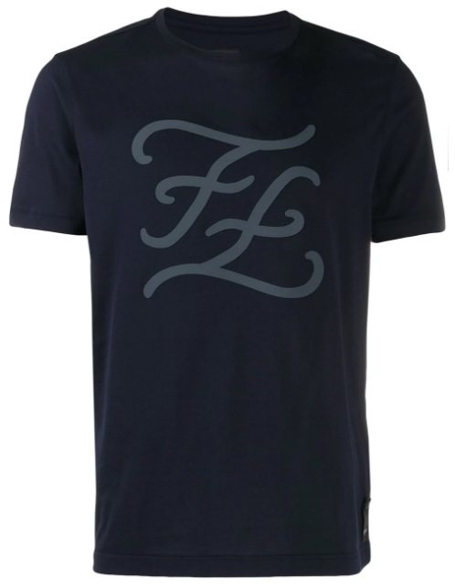 Fendi FF Script T-Shirt, Navy