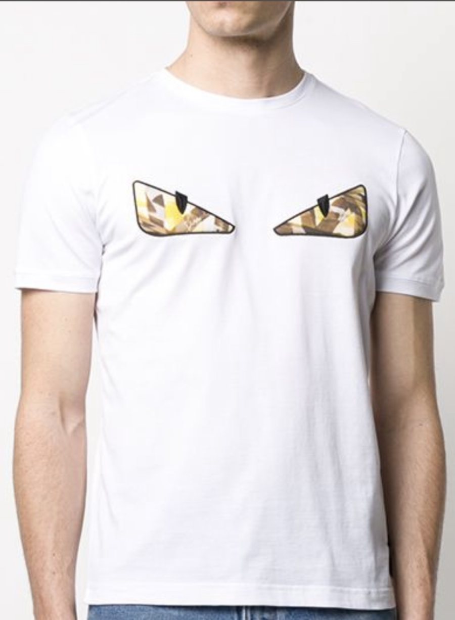 Fendi Monster Eyes T-Shirt, White