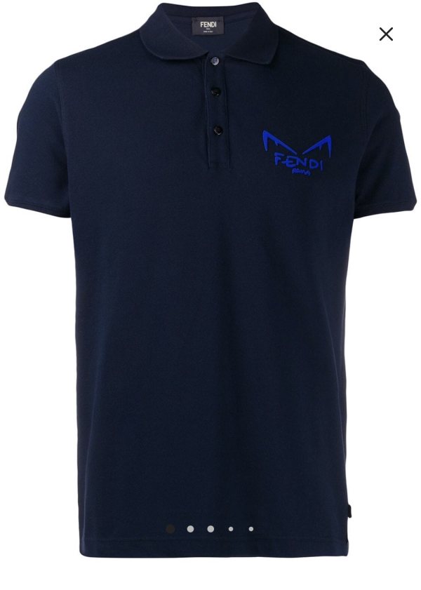 Fendi Monster Eye Poloshirt, Navy