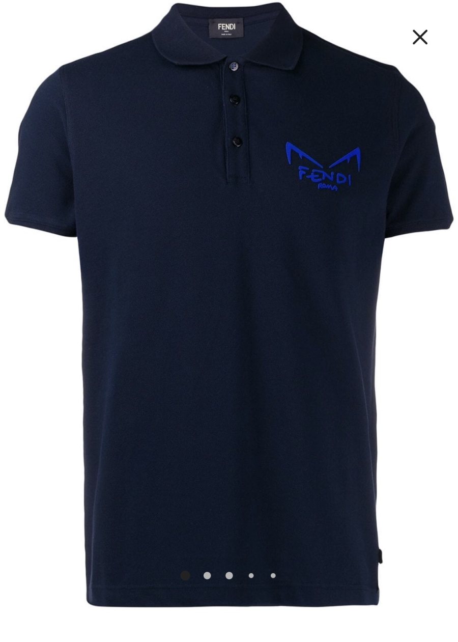Fendi Monster Eye Poloshirt, Navy