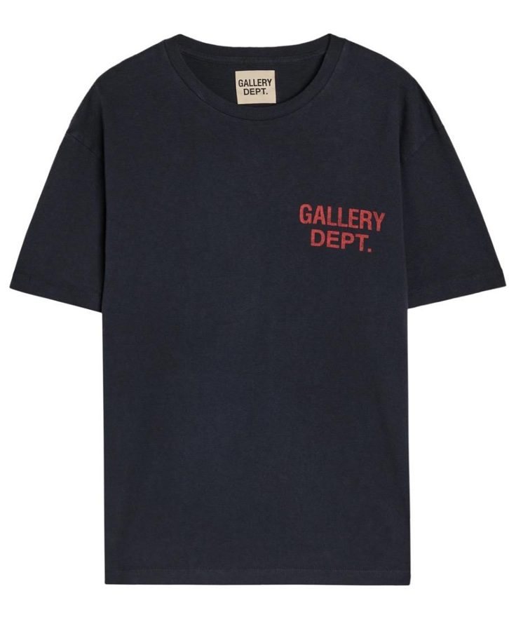 Gallery Dept. Logo Chest Print T-Shirt — Navy/Red