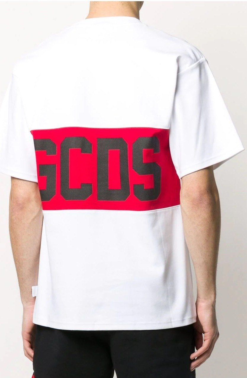 GCDS Band Logo T-Shirt, White — CC94M021004