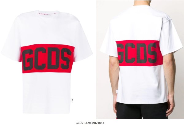 GCDS Band Logo T-Shirt, White — CC94M021004