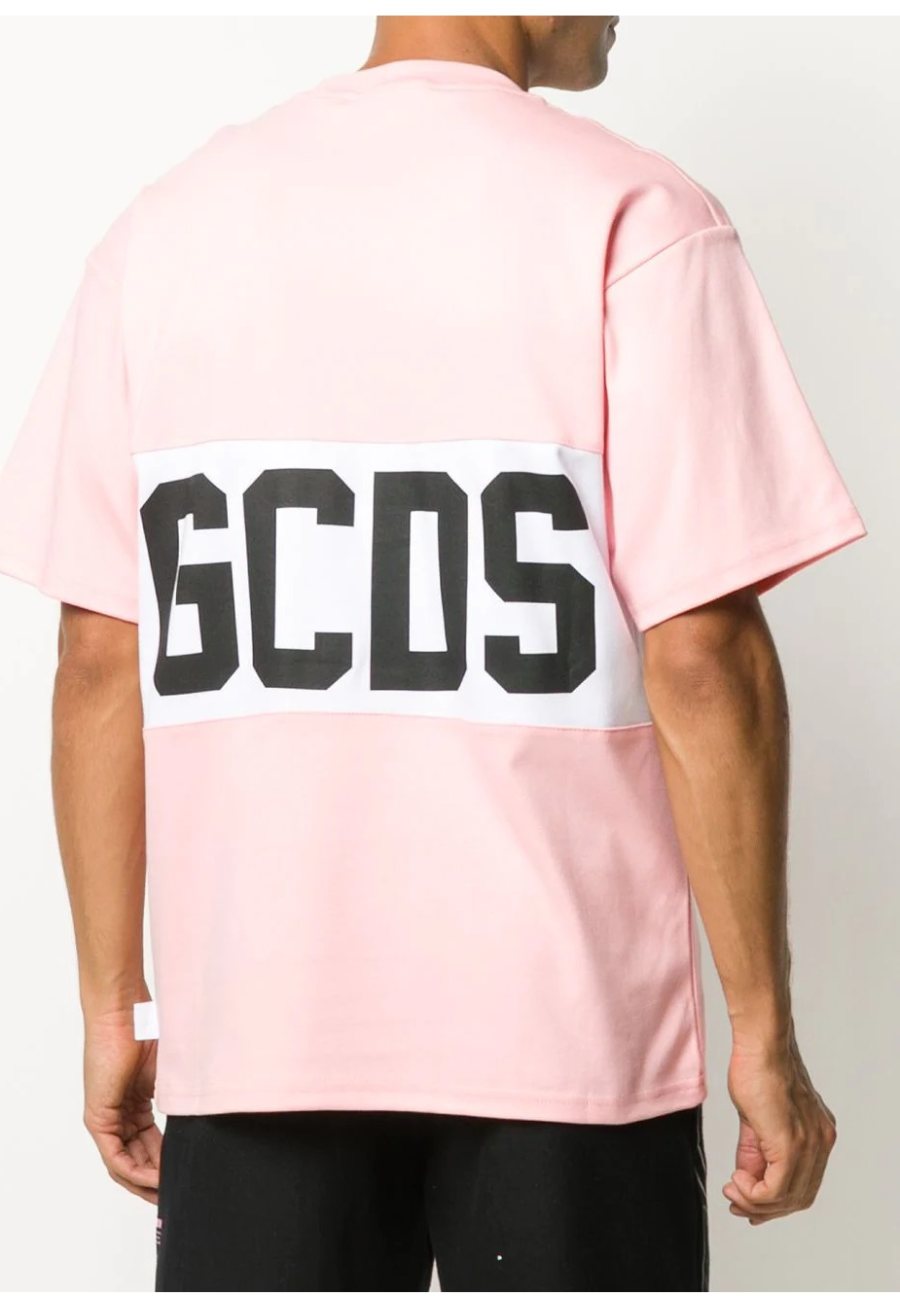GCDS Logo T-Shirt, Pink — CC94M021014 — 3