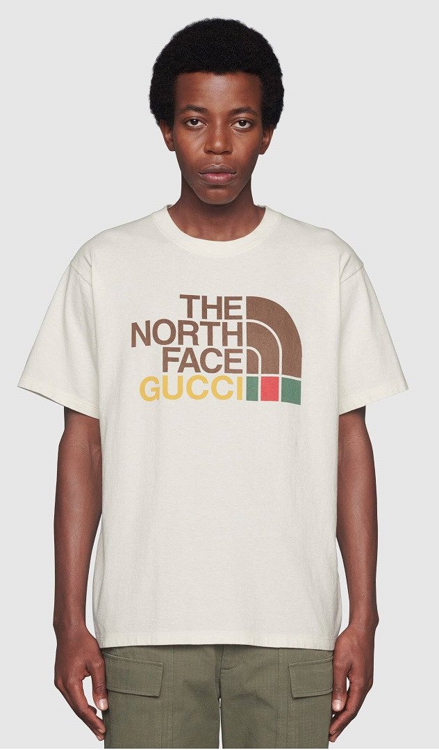 Gucci The North Face x Gucci T-Shirt, Cream — 616036 XJDC — 2