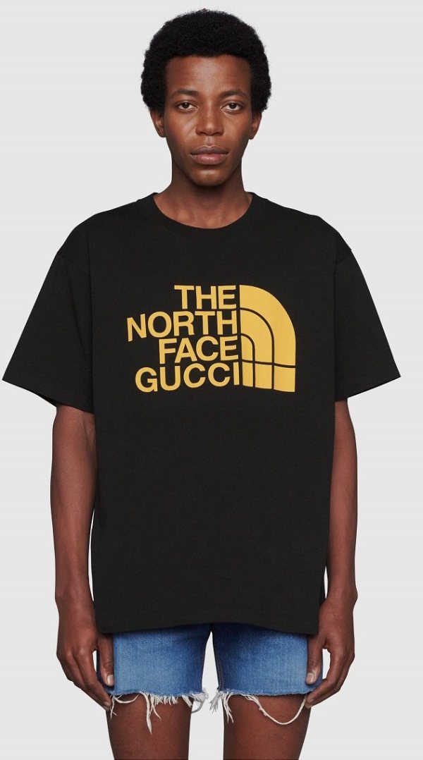 Gucci The North Face x Gucci T-Shirt, Black — 616036 XJDC