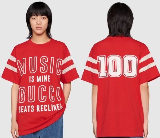 Gucci Music Is Mine T-Shirt, Red — XJDXN
