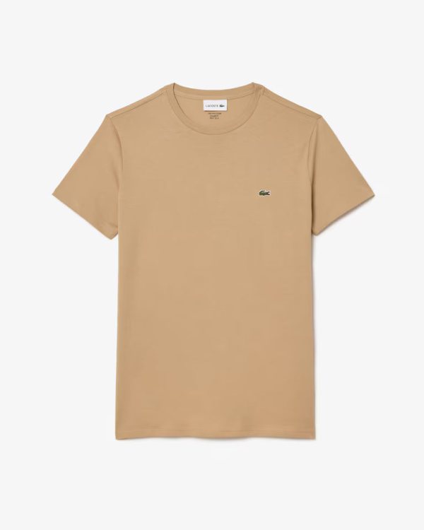 LACOSTE Lacoste Men Cotton Pima T-Shirt — Beige