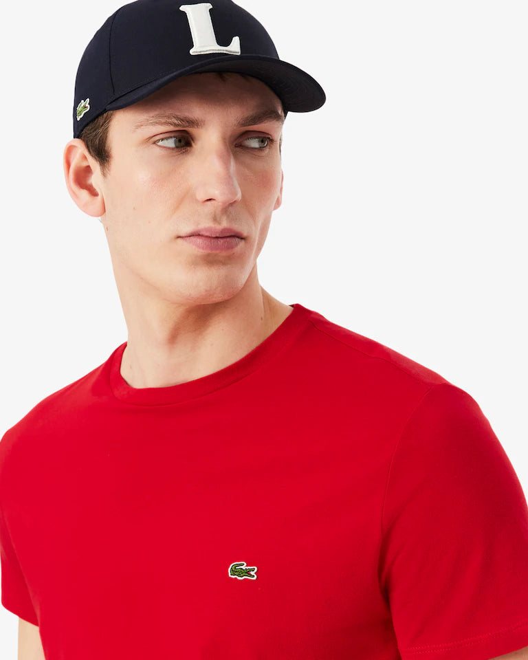 LACOSTE Lacoste Men Cotton Pima T-Shirt — Red — 2