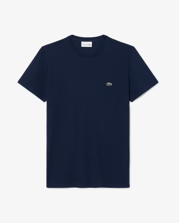 LACOSTE Lacoste Men Cotton Pima T-Shirt — Navy Blue