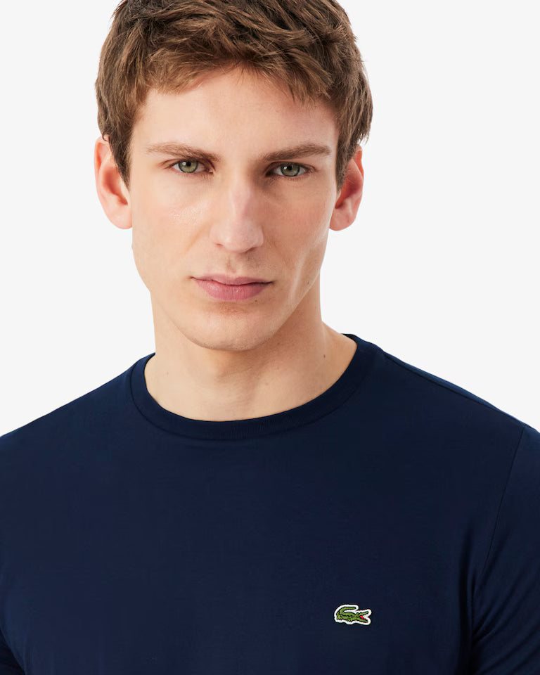 LACOSTE Lacoste Men Cotton Pima T-Shirt — Navy Blue — 3