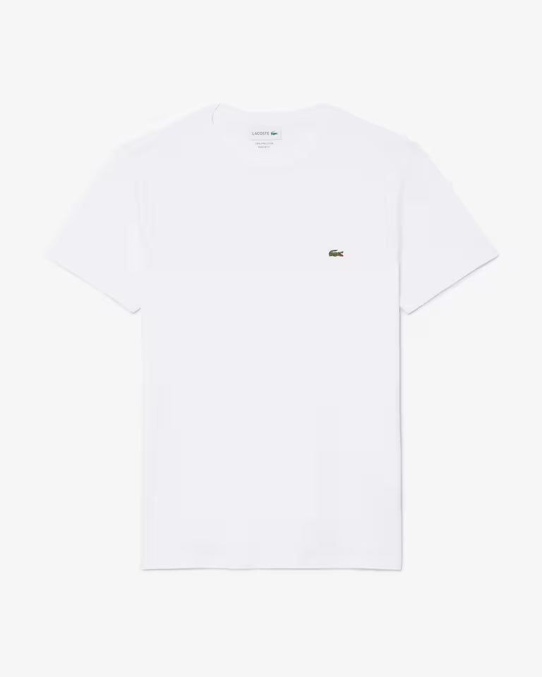 LACOSTE Lacoste Men Cotton Pima T-Shirt — White — 2