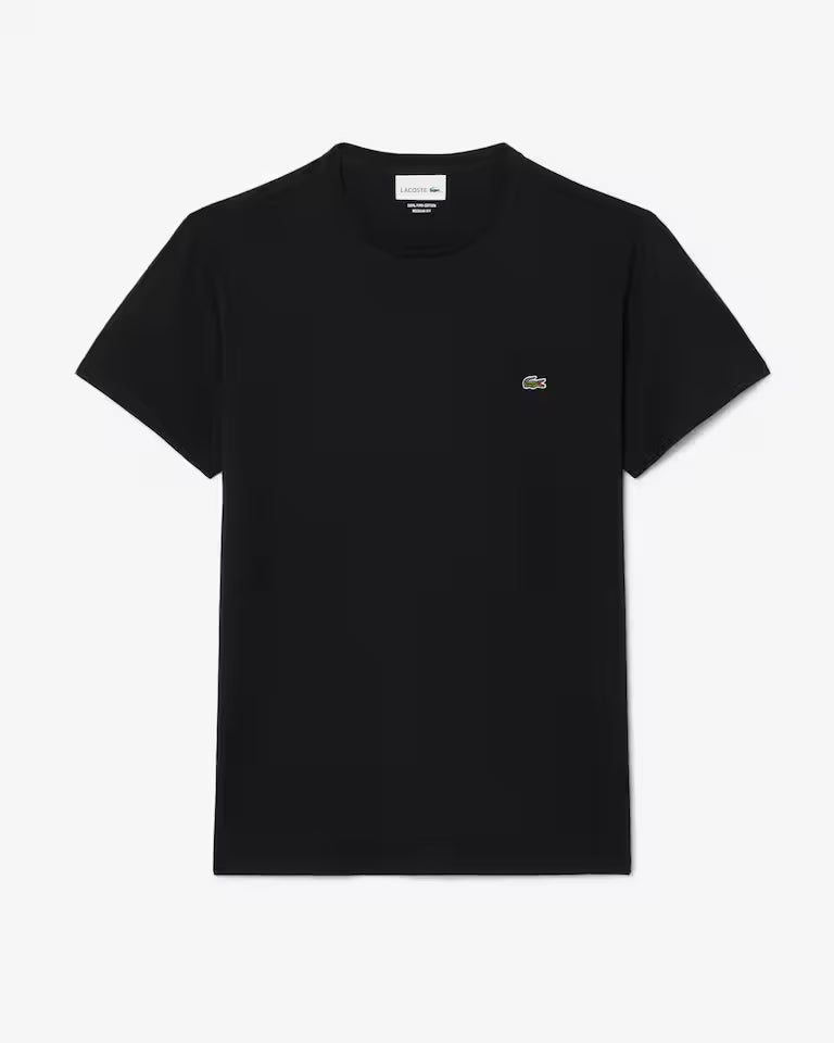 LACOSTE Lacoste Men Cotton Pima T-Shirt — Black