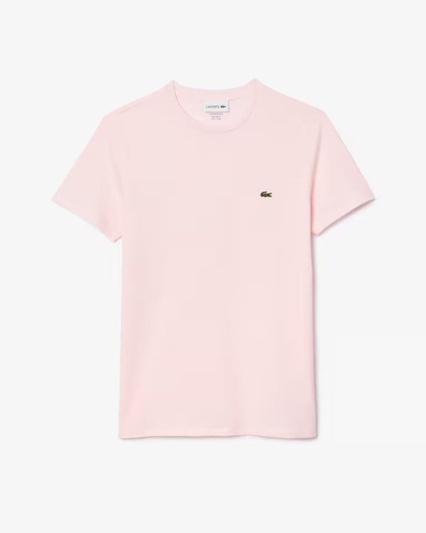 LACOSTE Lacoste Men Cotton Pima T-Shirt — Light Pink