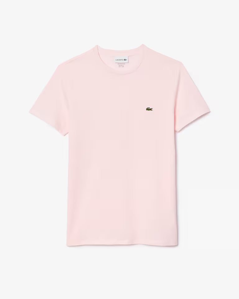 LACOSTE Lacoste Men Cotton Pima T-Shirt — Light Pink