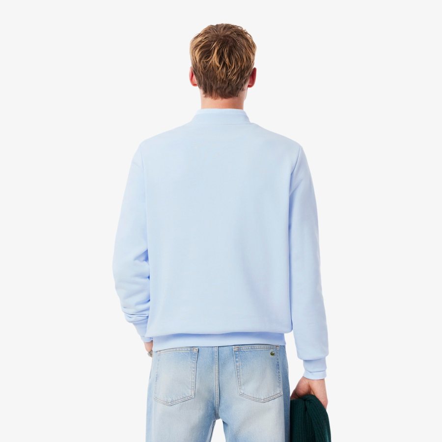 LACOSTE Lacoste Men Fleece Crew Neck Sweatshirt — Light Blue — 4