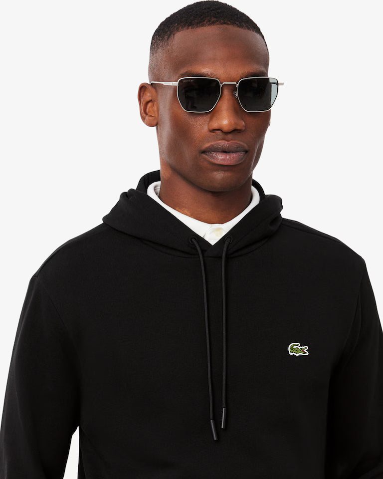 LACOSTE Lacoste Men Fleece Hoodie — Black
