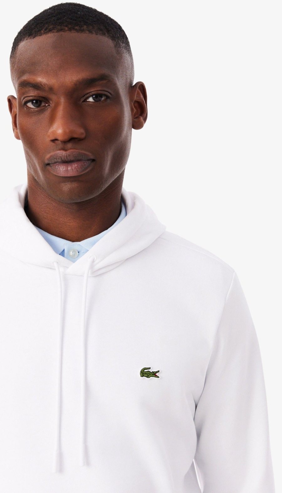 LACOSTE Lacoste Men Fleece Hoodie — White