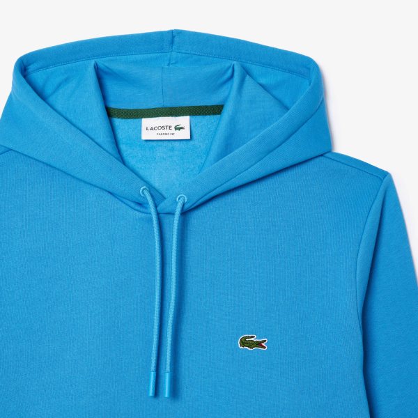 LACOSTE Lacoste Men Fleece Hoodie — Blue