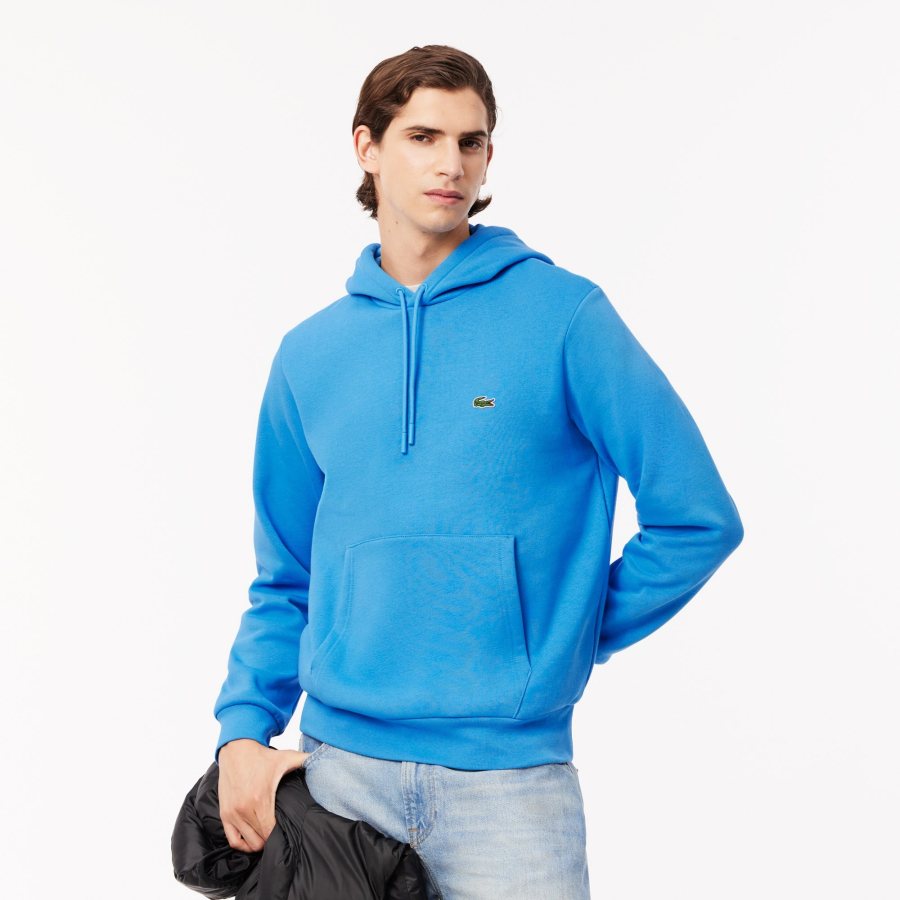 LACOSTE Lacoste Men Fleece Hoodie — Blue — 4