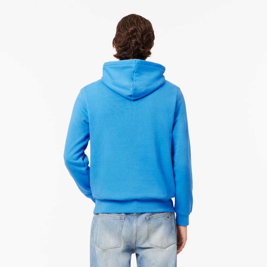 LACOSTE Lacoste Men Fleece Hoodie — Blue — 5