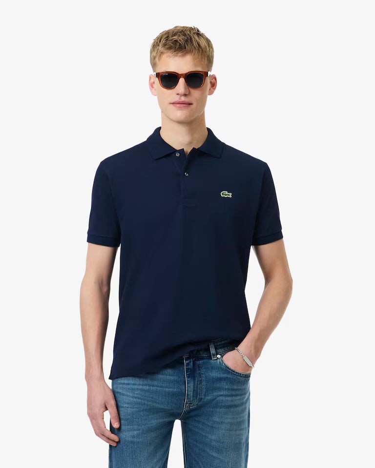 LACOSTE Lacoste Men Classic Fit L.12.12 Original Polo Shirt — Navy Blue — 5