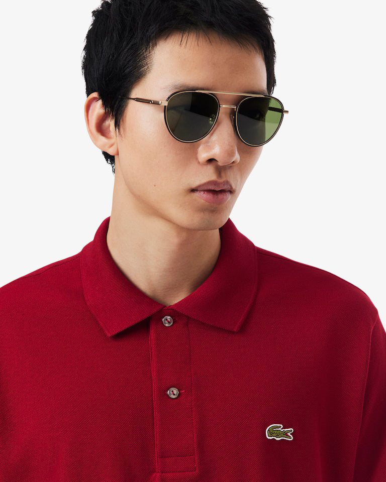 LACOSTE Lacoste Men Classic Fit L.12.12  Polo Shirt — Bordeaux — 3