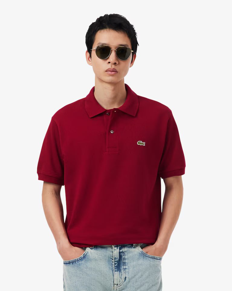 LACOSTE Lacoste Men Classic Fit L.12.12  Polo Shirt — Bordeaux — 5