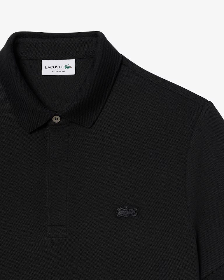 LACOSTE Lacoste Men Regular Fit Paris Strech Pique Polo Shirt — Black