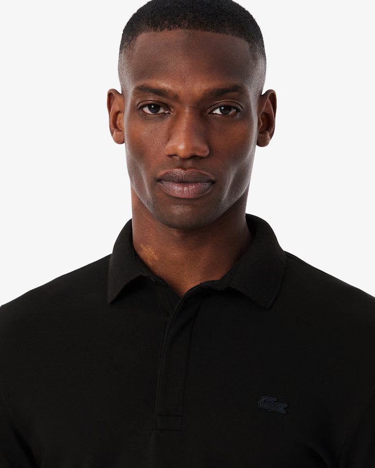 LACOSTE Lacoste Men Regular Fit Paris Strech Pique Polo Shirt — Black — 2
